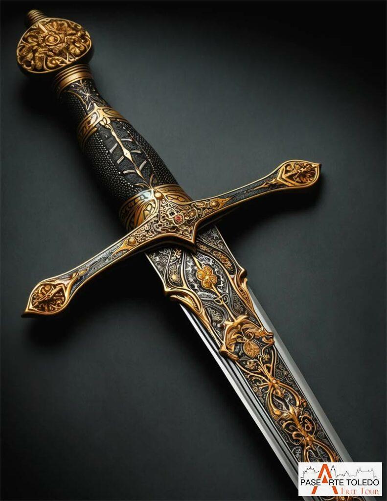 Técnica de damasquino en Espada Toledana Técnica de damasquino en Espada Toledana