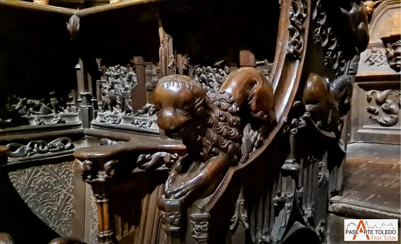 Detalle de las esculturas de la sillería del Coro Detalle de las esculturas de la sillería del Coro